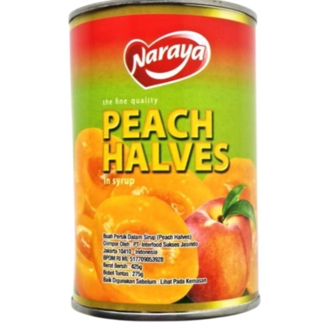 

NARAYA Peach Halves / Buah Persik dalam kaleng 425gr