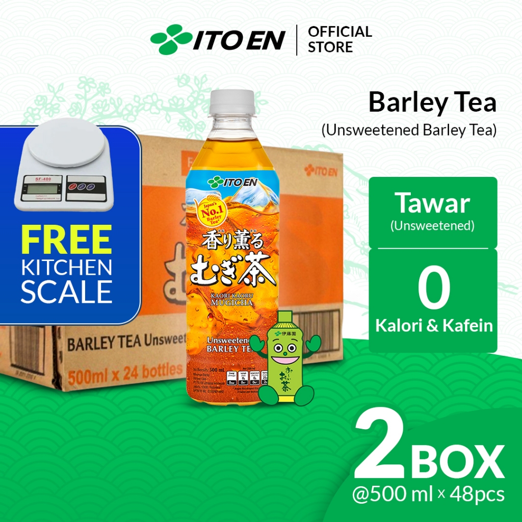 

2 Box ITO EN Barley Tea No Sugar 500ml isi 48 pcs Free Kitchen Scale