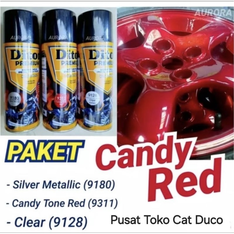 Paket Diton Premium Candy Red 9180+9311+9128 paket diton premium candy merah cendy red isi 3 400ml