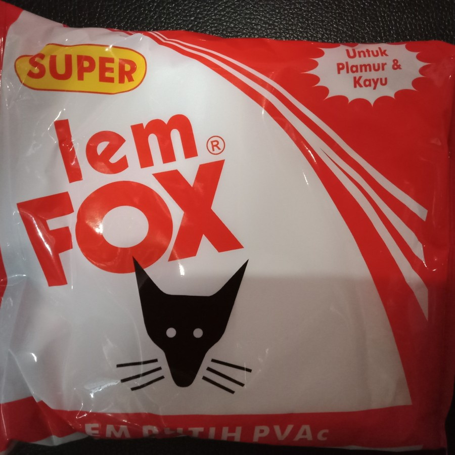 

lem putih fox refill bungkus 350 gram gr plastik merah