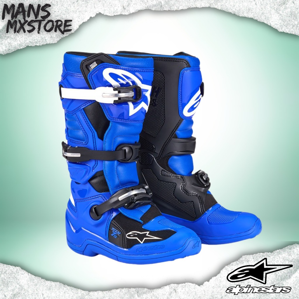 ALPINESTARS TECH 7S BLUE BLACK WHITE NEW