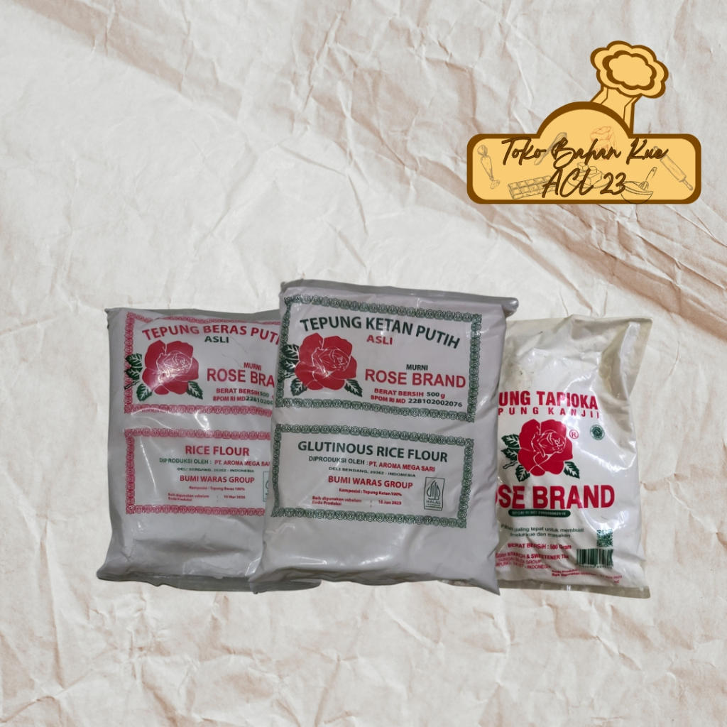 

Tepung Rosebrand Varian Kanji/Tapioka, Beras Putih, Pulut/Ketan Putih 500gr