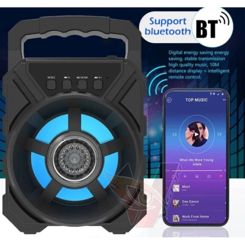 Cod Speaker Bluetooth Plus Mic//Radio portabel USB Flashdisk