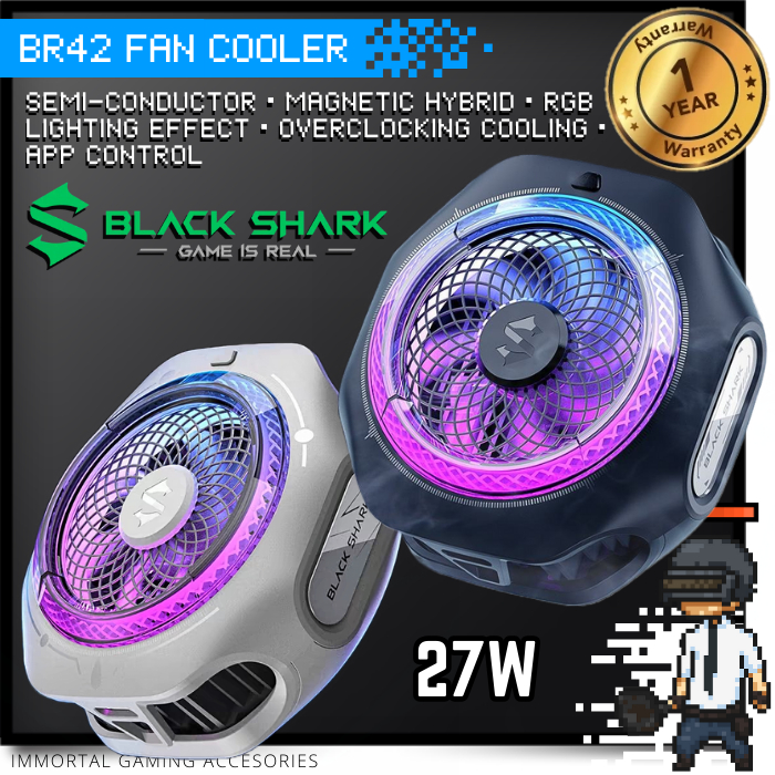 [IM] Black Shark Mag Cooler 4 Pro BR42 27W Magnetic Clip Hybrid Kipas Pendingin Untuk HP Tablet Ipad