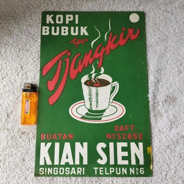 

Iklan Kertas Original Lawas Kopi Bubuk Tjap Tjangkir