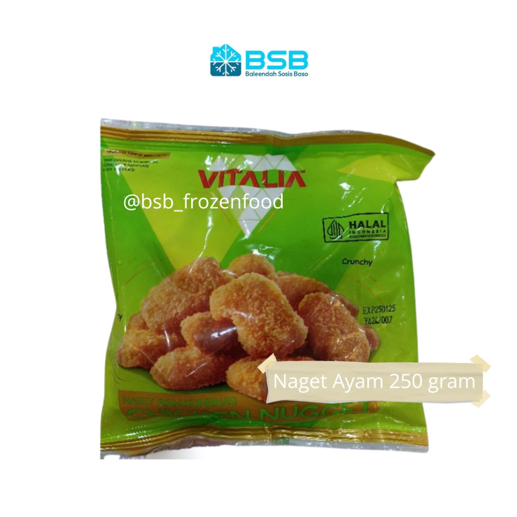 

VITALIA Chicken Nugget Naget Ayam Kombinasi Vitalia 250 gr Praktis Siap Masak