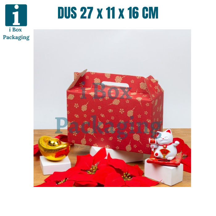

[ 10 pcs ] Kardus Box Jinjing 3 Toples Jar 9cm Imlek Dus Tenteng Botol Kale 250ml Isi 10 Packaging Parsel Chinese New Year Ukuran 27x11x16cm
