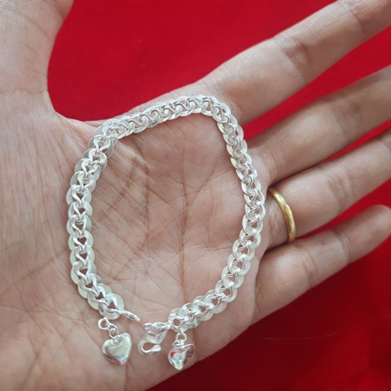 (COD) GELANG LIPAN  PERAK ASLI