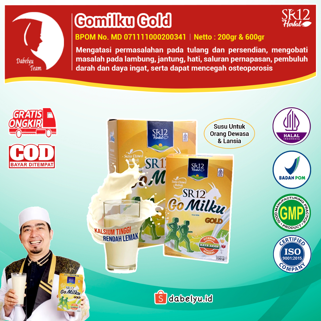 

【COD】 GOMILKU GOLD SR12 | SUSU KAMBING ETAWA PREMIUM | Solusi Mengatasi Nyeri Tulang & Sendi 30Th++