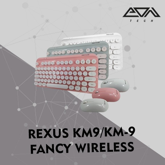 Rexus KM9 KM-9 FANCY Wireless Gaming Keyboard Mouse Combo
