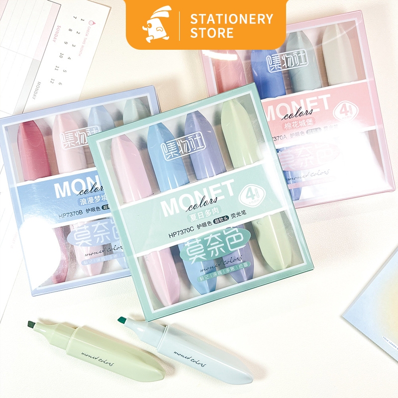 

Stabilo 4pcs/Box | Soft Tip Stabilo | highlighter ujung | highlighter-Rabbit Stationery