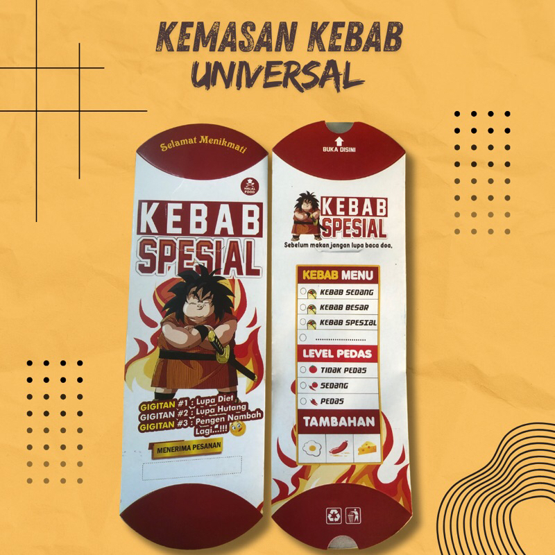 

Kemasan Kebab Universal - Bahan Premium Desain Menarik