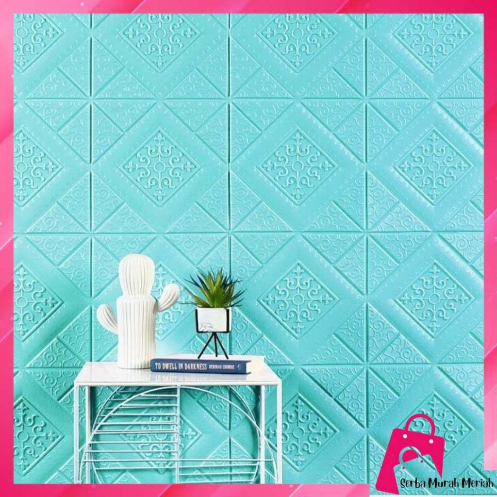 HH Wallpaper 3D Foam Motif Batik Sultan 70 x 70Cm Tebal 6mm Sticker Wallborder Dinding 3D Motif Kota