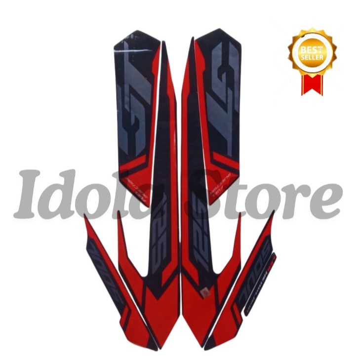 STIKER STRIPING HONDA MIO SOUL GT 2015 HITAM MERAH FULL STIKER LIS BODY MOTOR MIO SOUL GT 2015