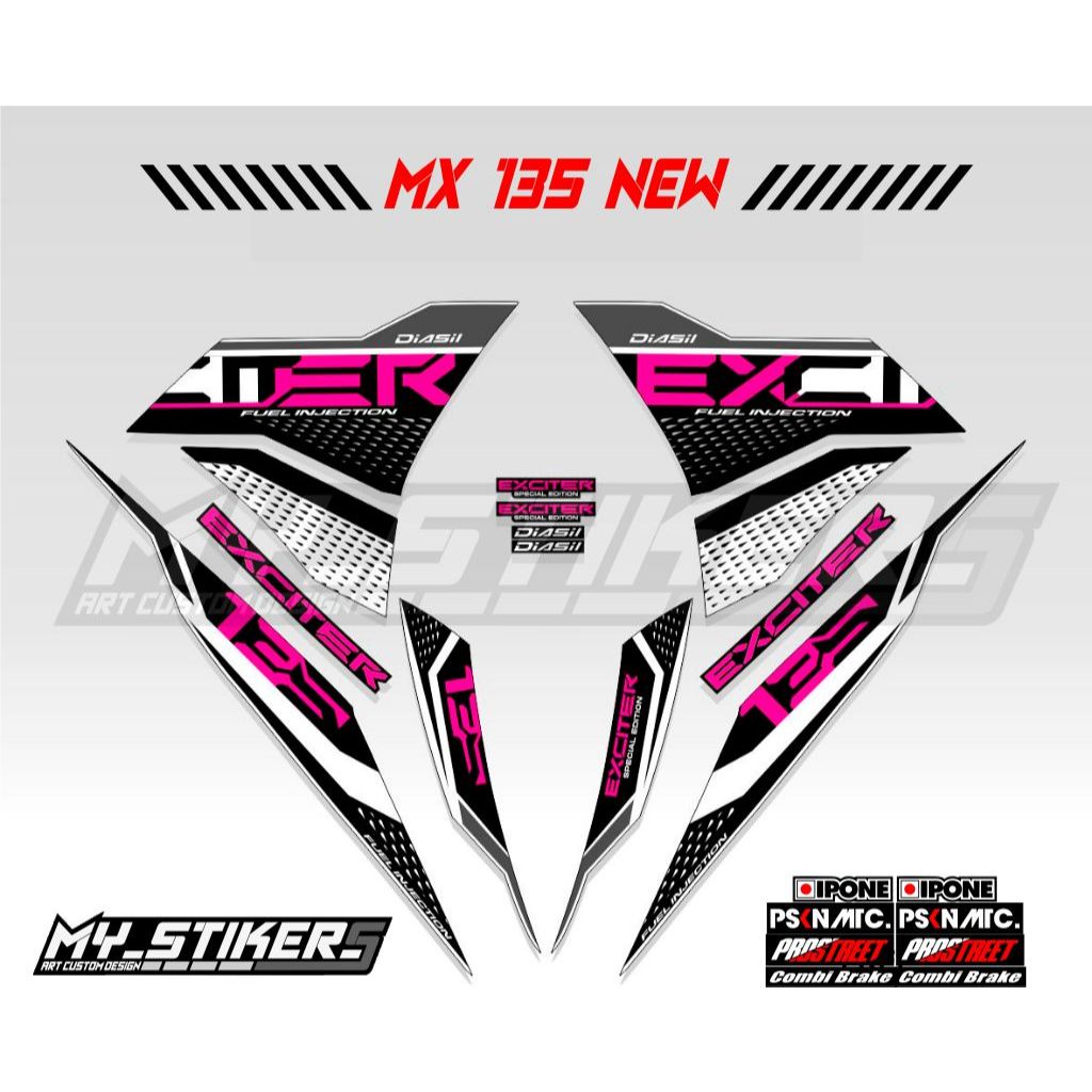 STRIPING JUPITER MX NEW 135 / STIKER MX 135 / STICKER NJMX / SETIKER / ECXITER 135 / SNIPER 135