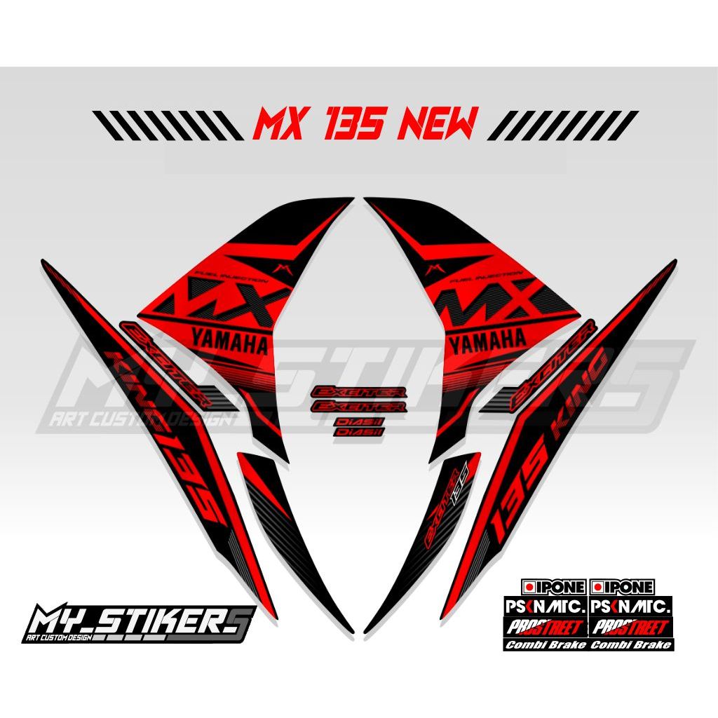 STRIPING JUPITER MX NEW 135 / STIKER MX 135 / STICKER NJMX / SETIKER / ECXITER 135 / SNIPER 135