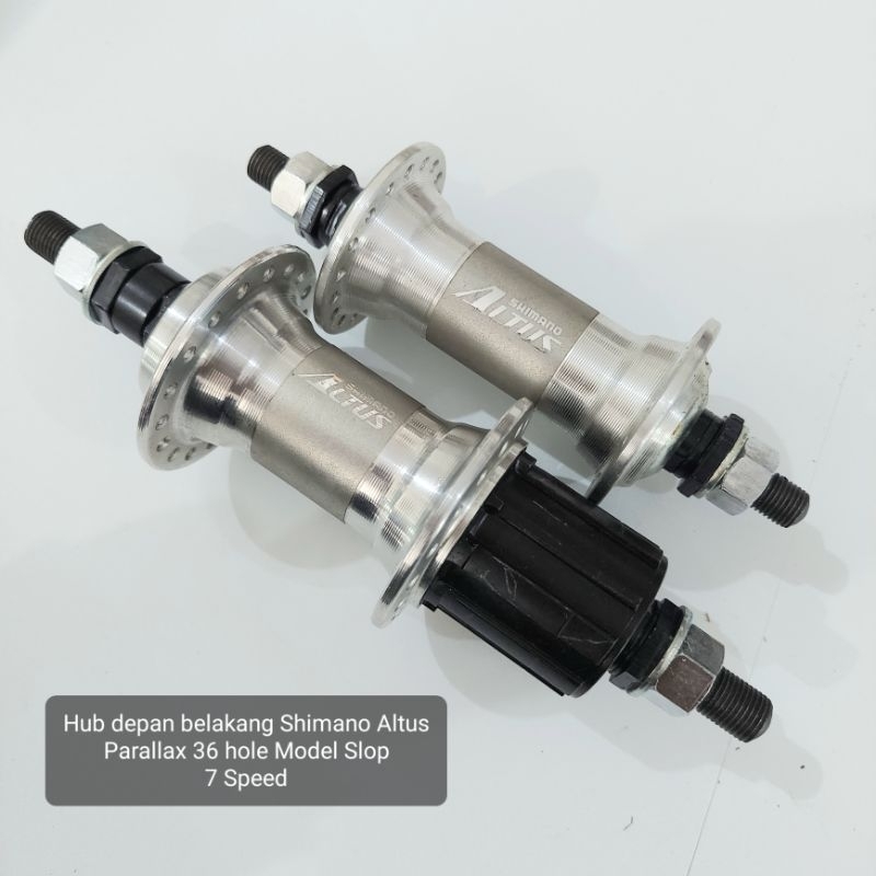 HUB FREEHUB SHIMANO ALTUS PARALLAX 36 HOLE CASSETE  7 SPEED AS RODA SEPEDA DEPAN BELAKANG ALLOY