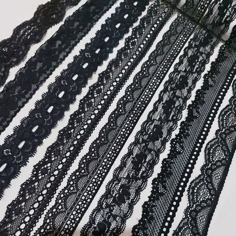 Renda Karet Elastis 2 cm sampai 4 cm hitam