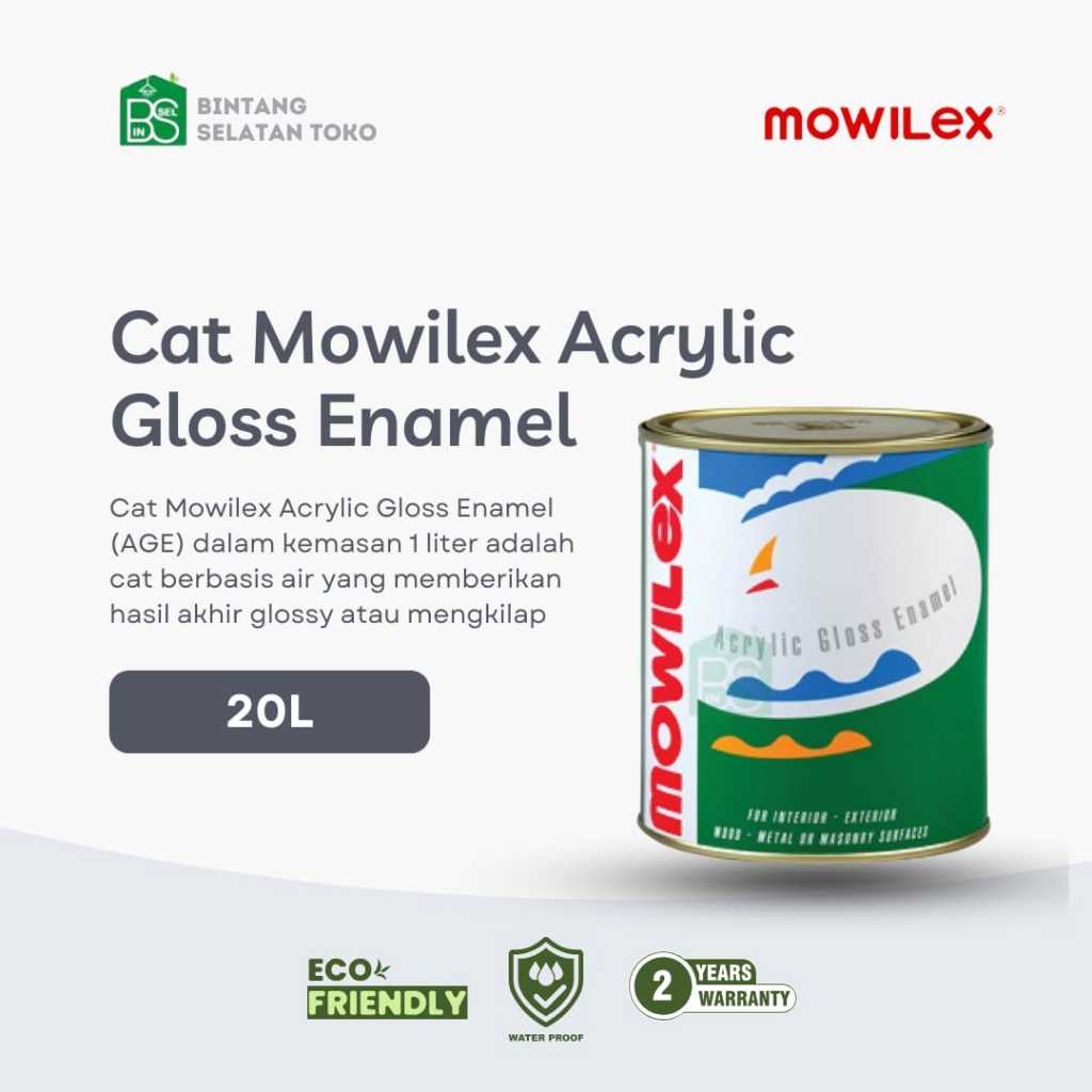 Cat Mowilex Acrylic Gloss Enamel/ AGE/ Water Based/ Tinting/ 20 L