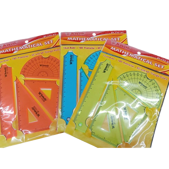 

Butterfly Mathematical Set BT-172-05 / Set Penggaris Mathematical Butterfly