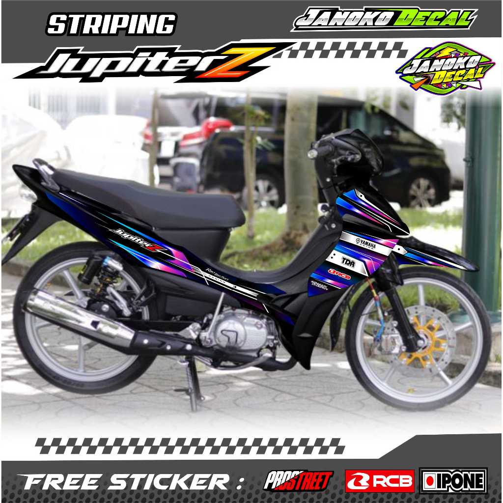 STRIPING VARIASI YAMAHA JUPITER Z BURHAN RACING STYLE / STICKER LIST VARIASI MOTOR JUPITER Z BURHAN