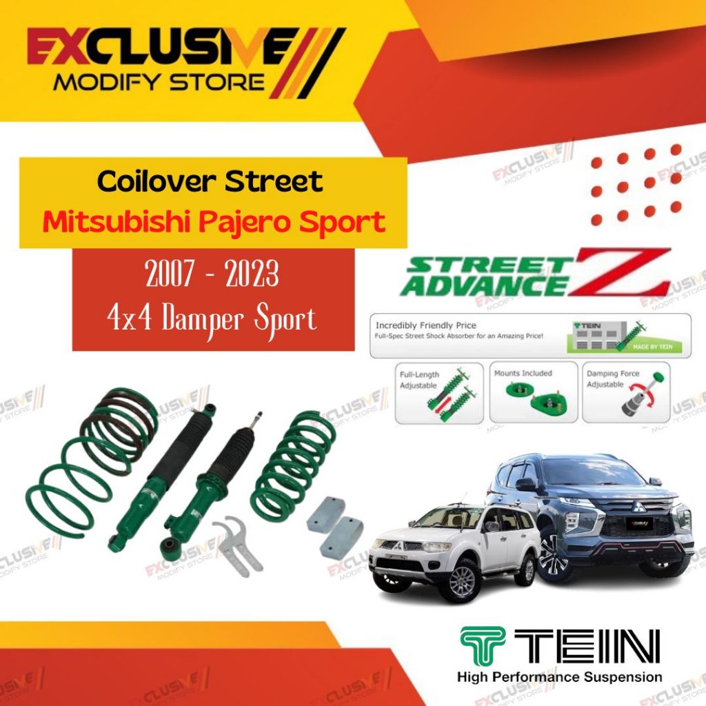 COILOVER TEIN JAPAN 4X4 DAMPER SPORT OFFROAD MITSUBISHI PAJERO SPORT (2007 - 2023) KR1W KH8