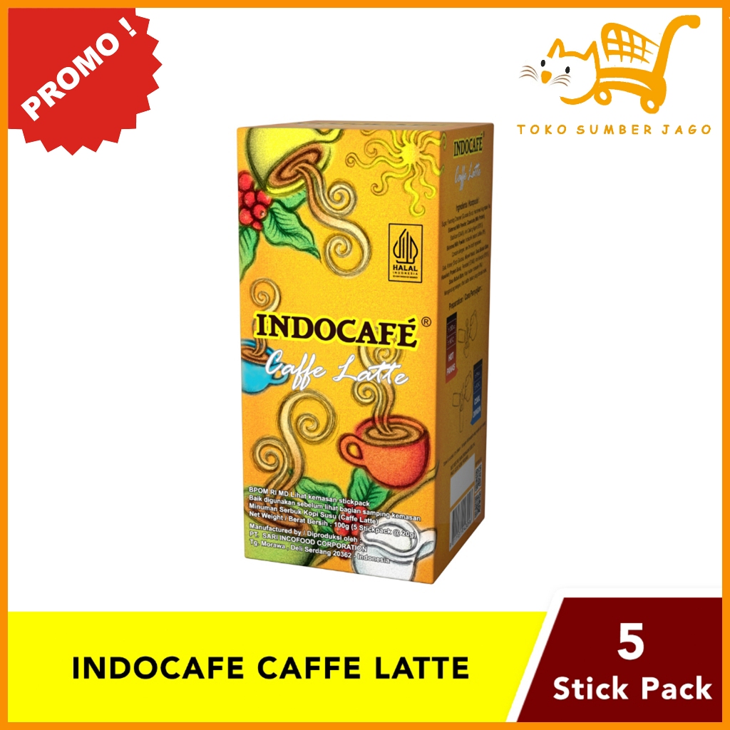 

Indocafe Caffe Latte 5 Stick x 20gr