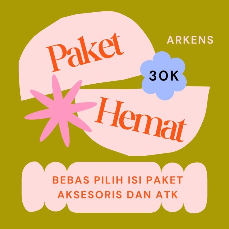

Arkens Paket Hemat 30k aksesoris campur alat tulis