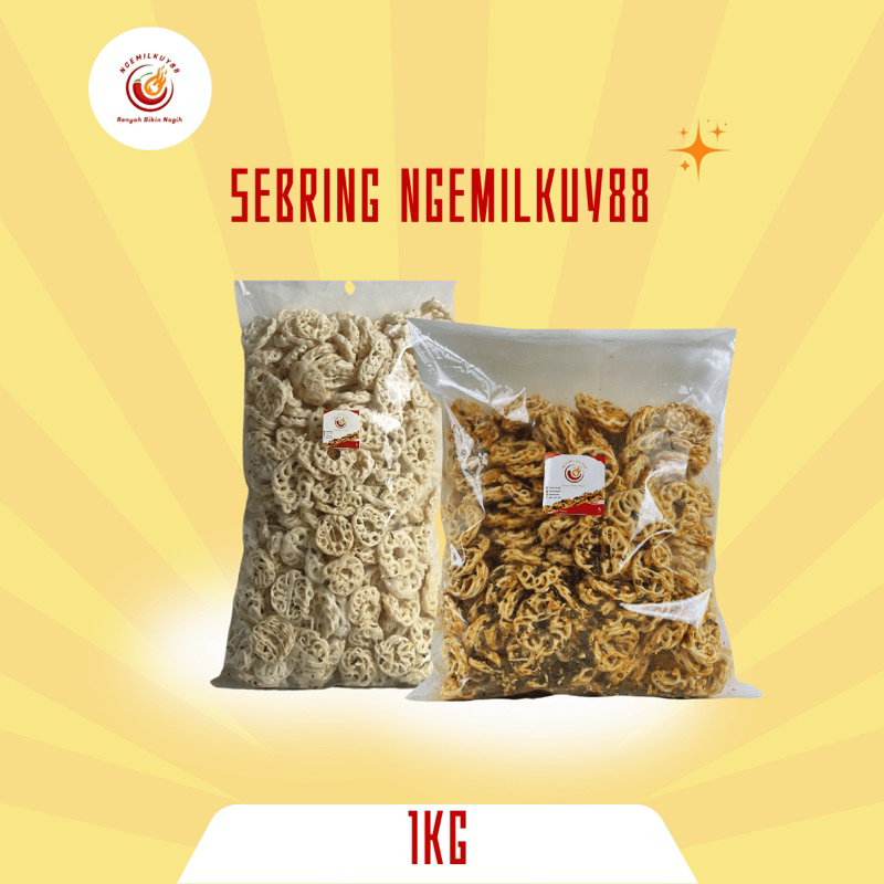 

Kerupuk Sebring Rafael 1KG Ngemilkuy88 / Kerupuk / Seblak Kering / Cemilan Pedas / Snack Pedas