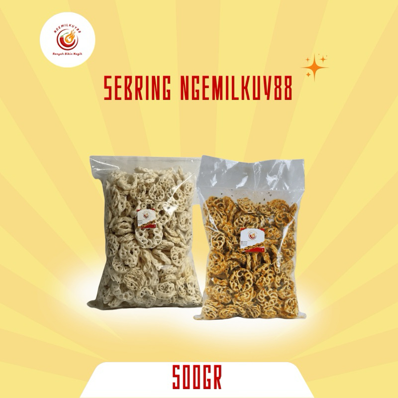 

Kerupuk Sebring Rafael 500Gram Ngemilkuy88 / Kerupuk / Seblak Kering / Cemilan Pedas / Snack Pedas