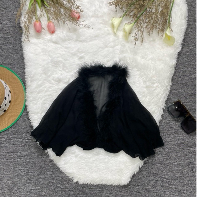 48K SHOP-Atasan wanita / korea style / cardigan outer / crop top / cardigan transparan / cardigan mu