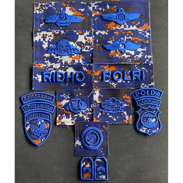ATRIBUT POLRI POLAIRUD LORENG BORDIR TIMBUL PENGERAS