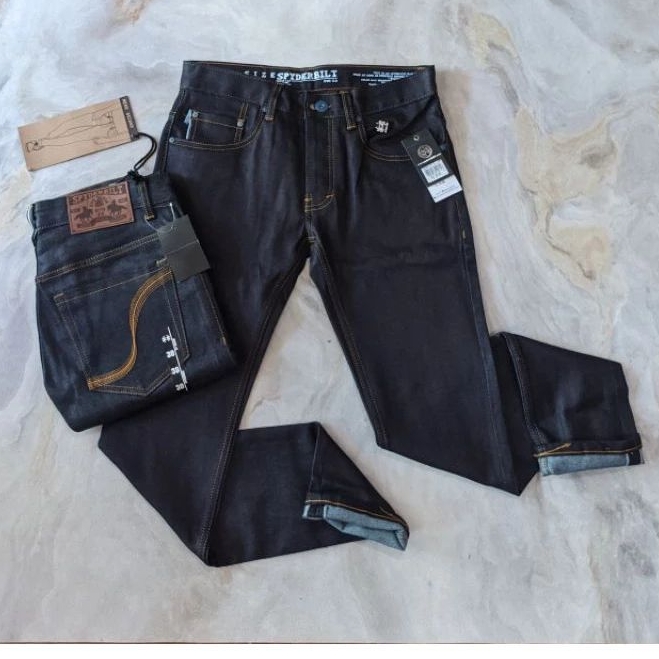 spyderbilt Evo denim 2.0 , skinny -size 32 ( navy) - selvedge denim - tanpa BOX - LP 84cm