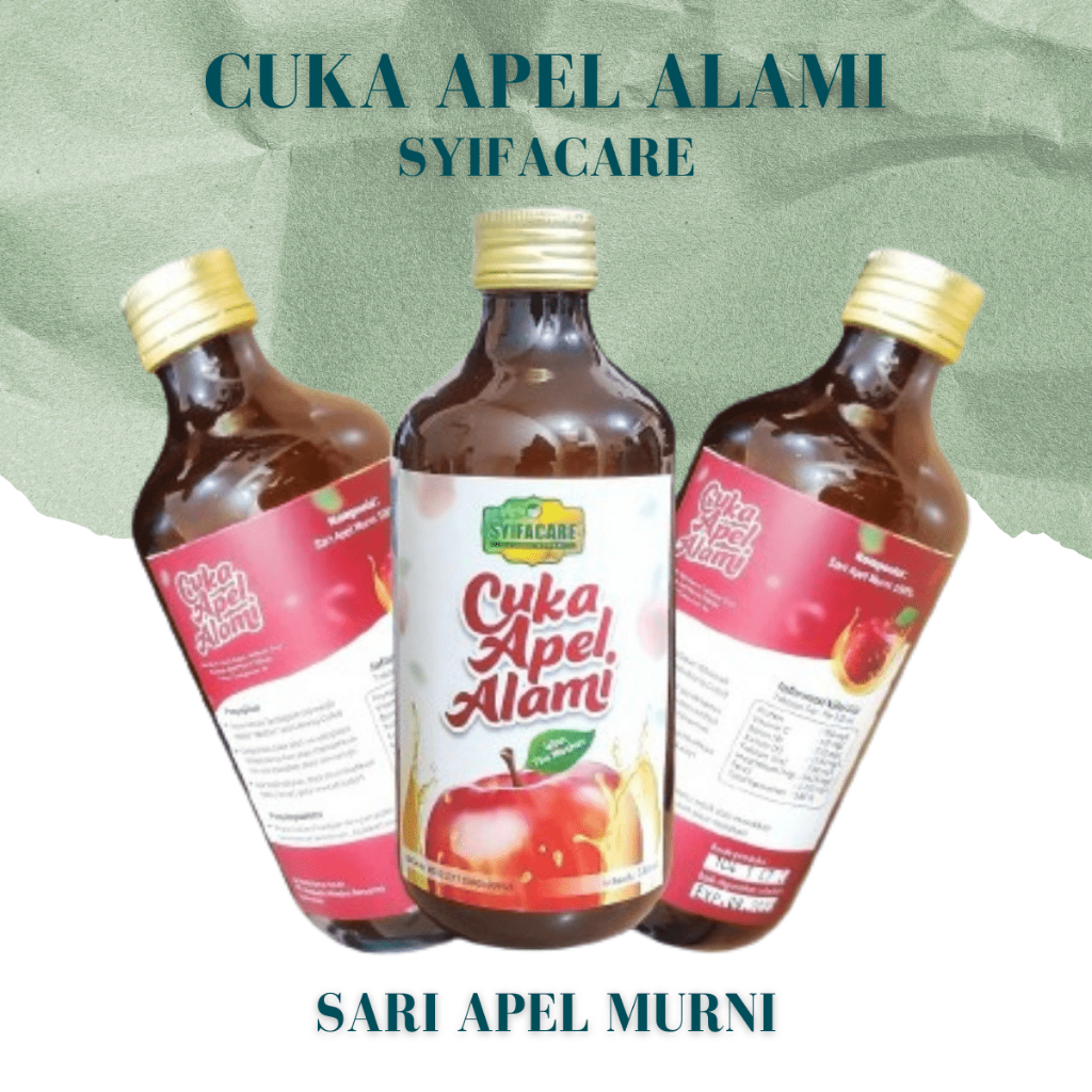 

CUKA APEL ALAMI Batu Malang SYIFACARE Organic Apple Cider Vinegar Original APEL UTUH 330 ml