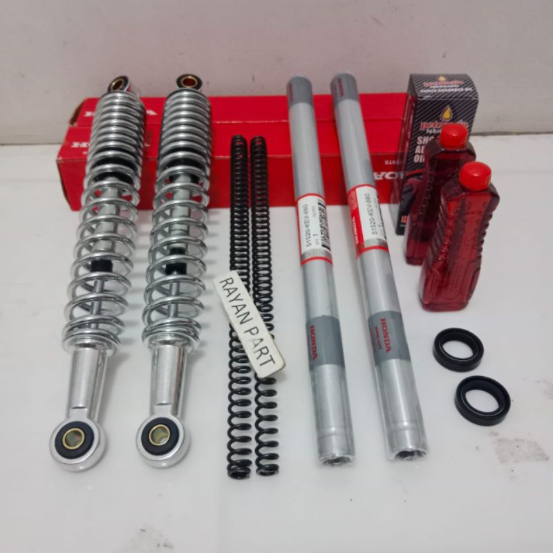 As shock depan+belakang supra X125 lama supra X125 lama sok+per+sil+oli komplit