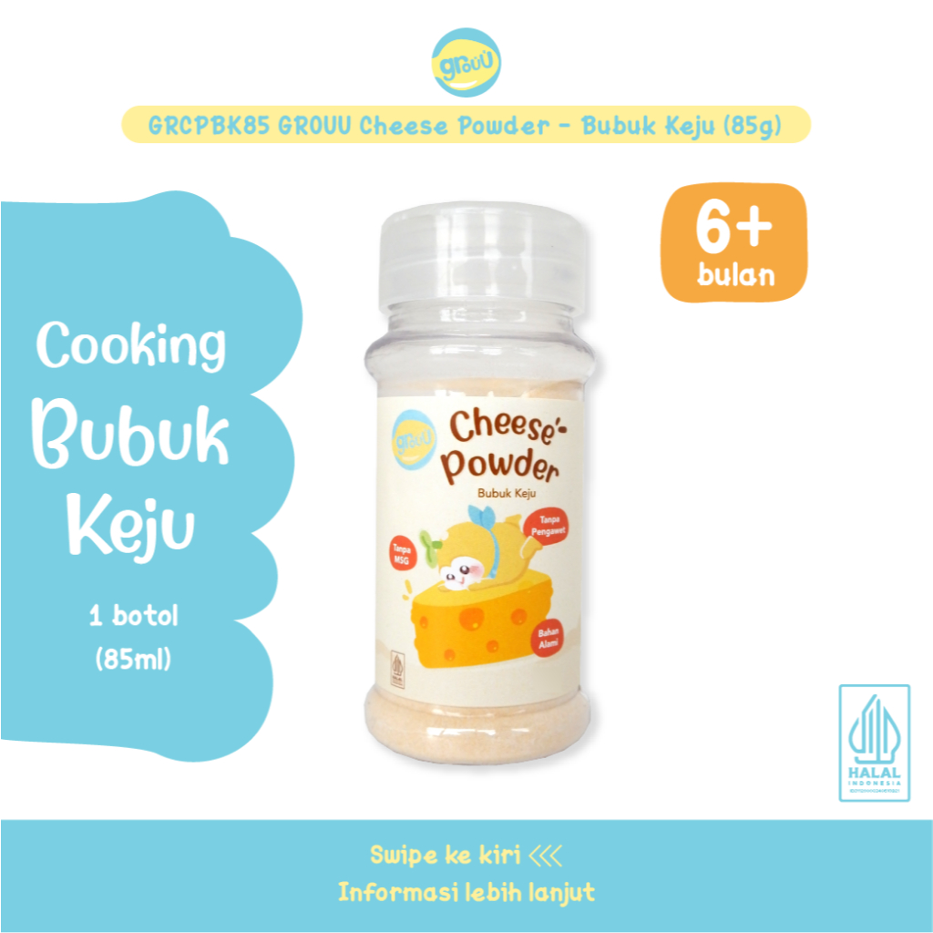 

GROUU Cooking Powder Bumbu MPASI Organik No MSG - Kaldu Ayam Jamur Sapi / Keju / Bawang Putih / Rumput Laut