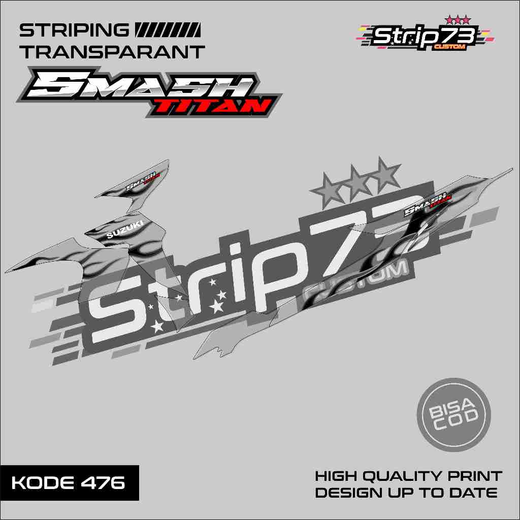 476 STRIPING TRANSPARAN SMASH TITAN - STRIPING TRANSPARAN SMASH TITAN MOTIF FIRE