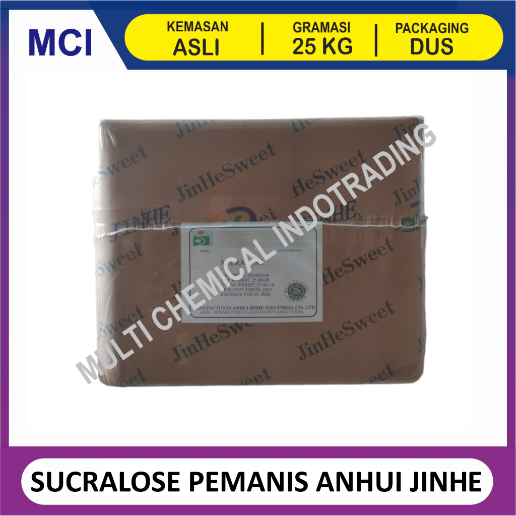 

SUCRALOSE POWDER PEMANIS 600X GULA SUKRALOS SWEETENER ANHUI JINHE - 1 CTN 25KG