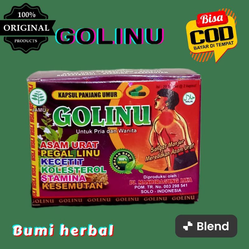 GOLINU KAPSUL HERBAL PEGALINU ( kemasan kotak)