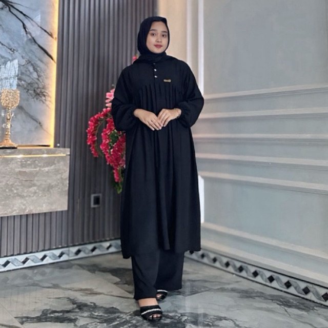 Nameera One Set Wanita Jumbo LD 140cm Crinkle Airflow