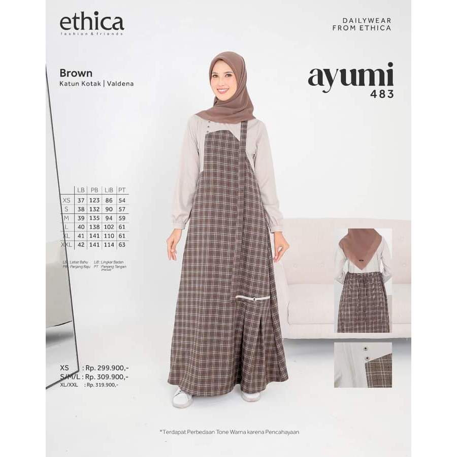 gamis ethica ayumi 483 brown