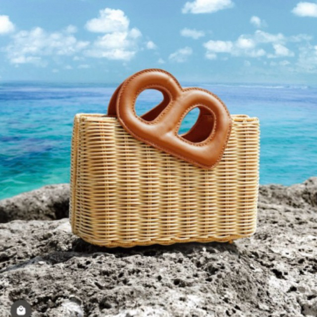 NINA RATTAN BAG by Buttonscarves