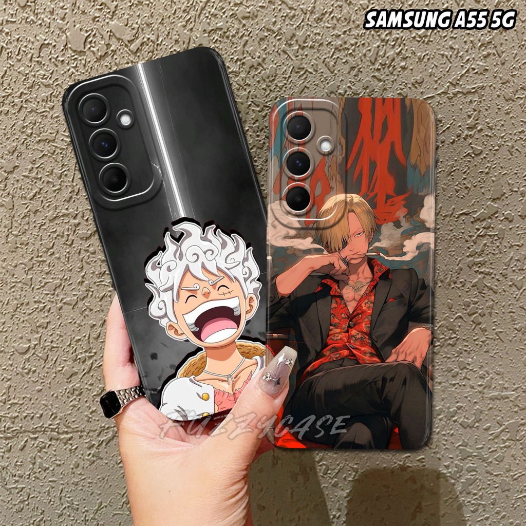 Softcase Hp SAMSUNG A55 5G - A51 A52 A52S A53 A54 5G Case Hp Terbaru 2024 Motif One Piece 04 - Fuzzy