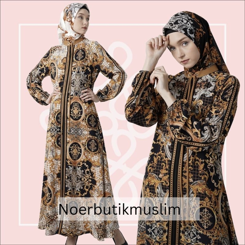 Hikmat Fashion Original A8847-05 Abaya Hikmat Terbaru 2024 noerbutikmuslim