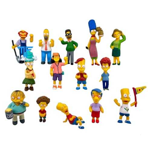 The Simpsons Set 14 Pcs Figure Homer Simpson, Bart Simpson, Ned
