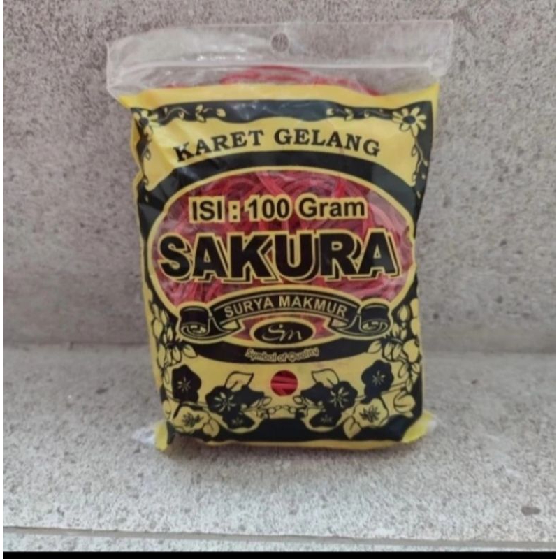 Karet Gelang Merah Sakura 100 gram