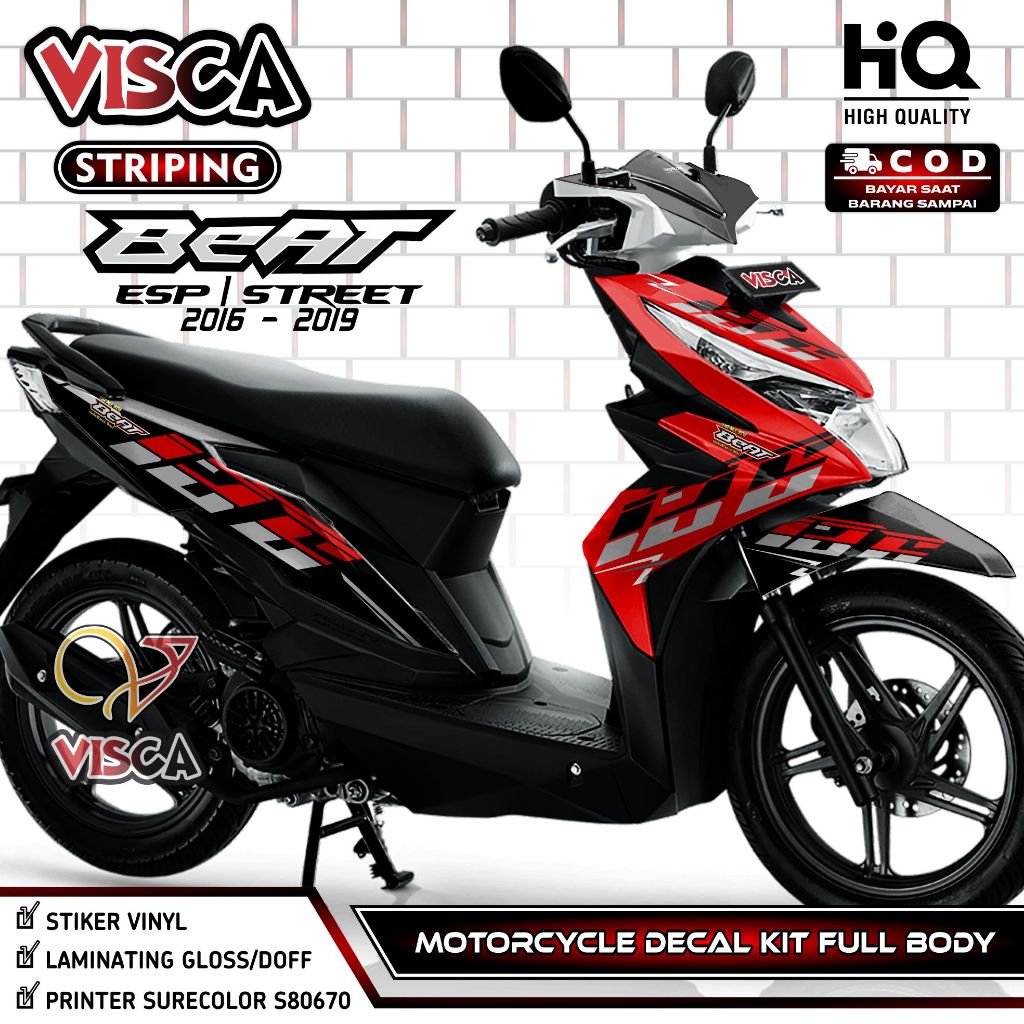 Decal Beat ESP 2016 - Stiker Beat ESP - Dekal Beat ESP 2017 Full Body - Striping Beat ESP 2018 Varia