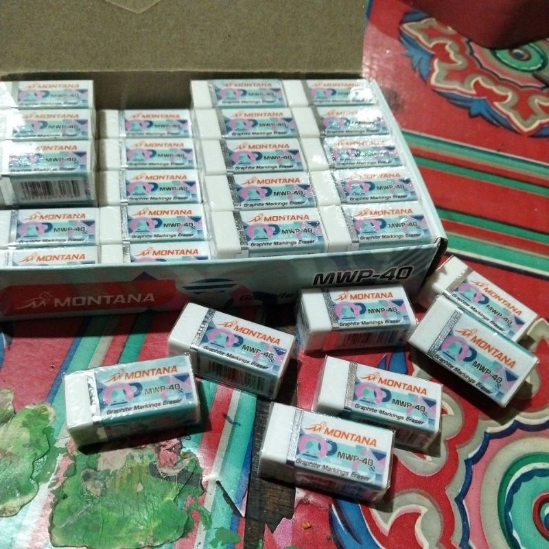 

20pcs Penghapus putih Montana // penghapus putih // penghapus murah // penghapus kecil