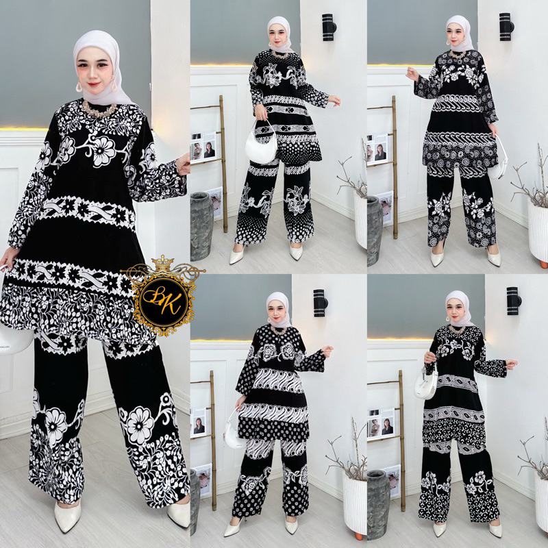 One Set Tunik Jumbo Terbaru| Setelan Tunik Cap Jumbo|| Setelan Wanita Jumbo| Setelan Tunik Tasel Jum