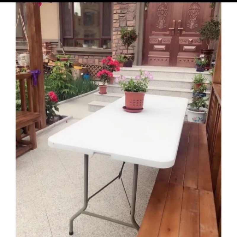 meja lipat plastik UK 152cm/meja koper